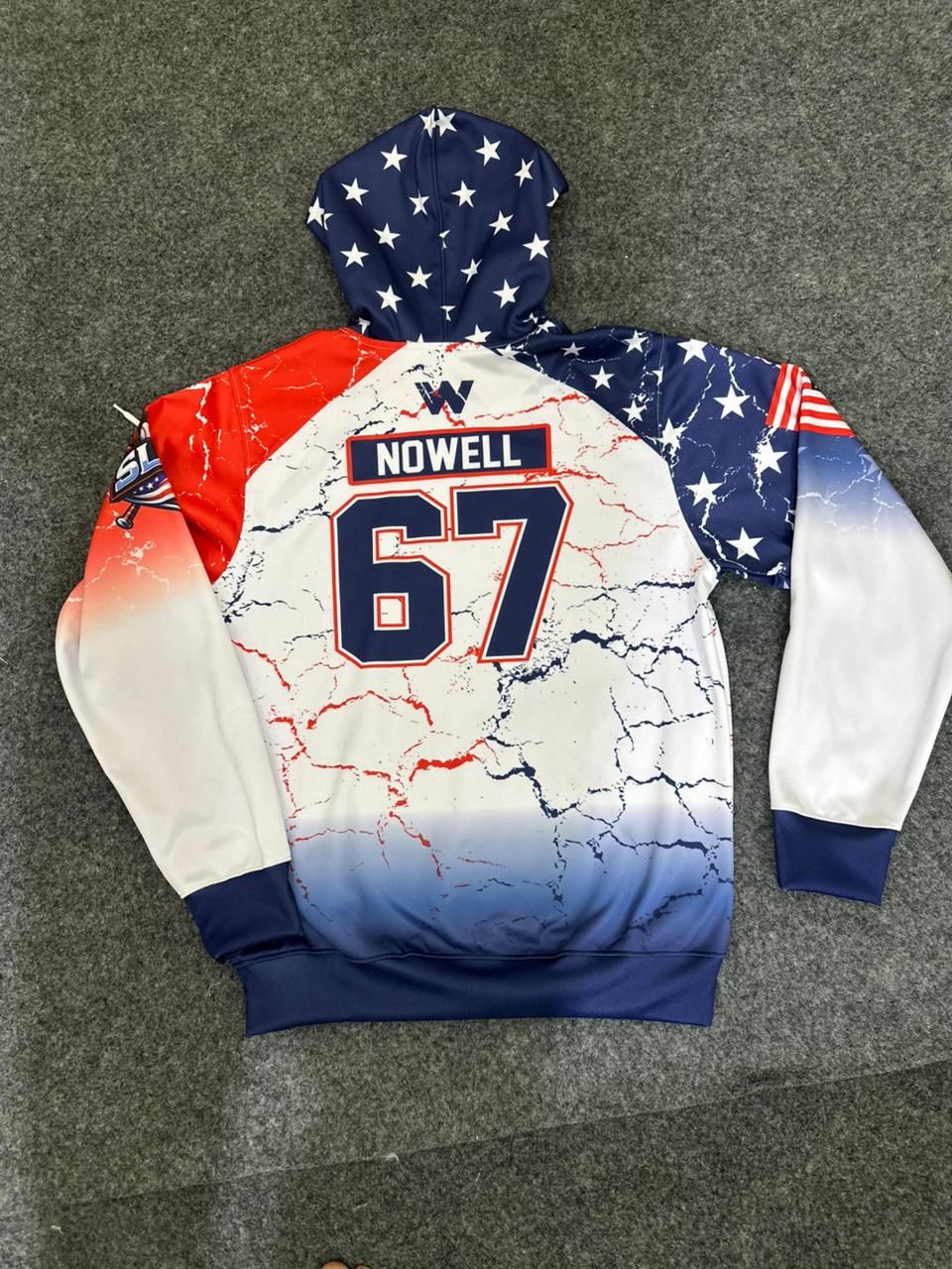 Stars and stripes custom hoodie example